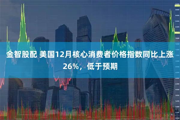 金智股配 美国12月核心消费者价格指数同比上涨26%，低于预期
